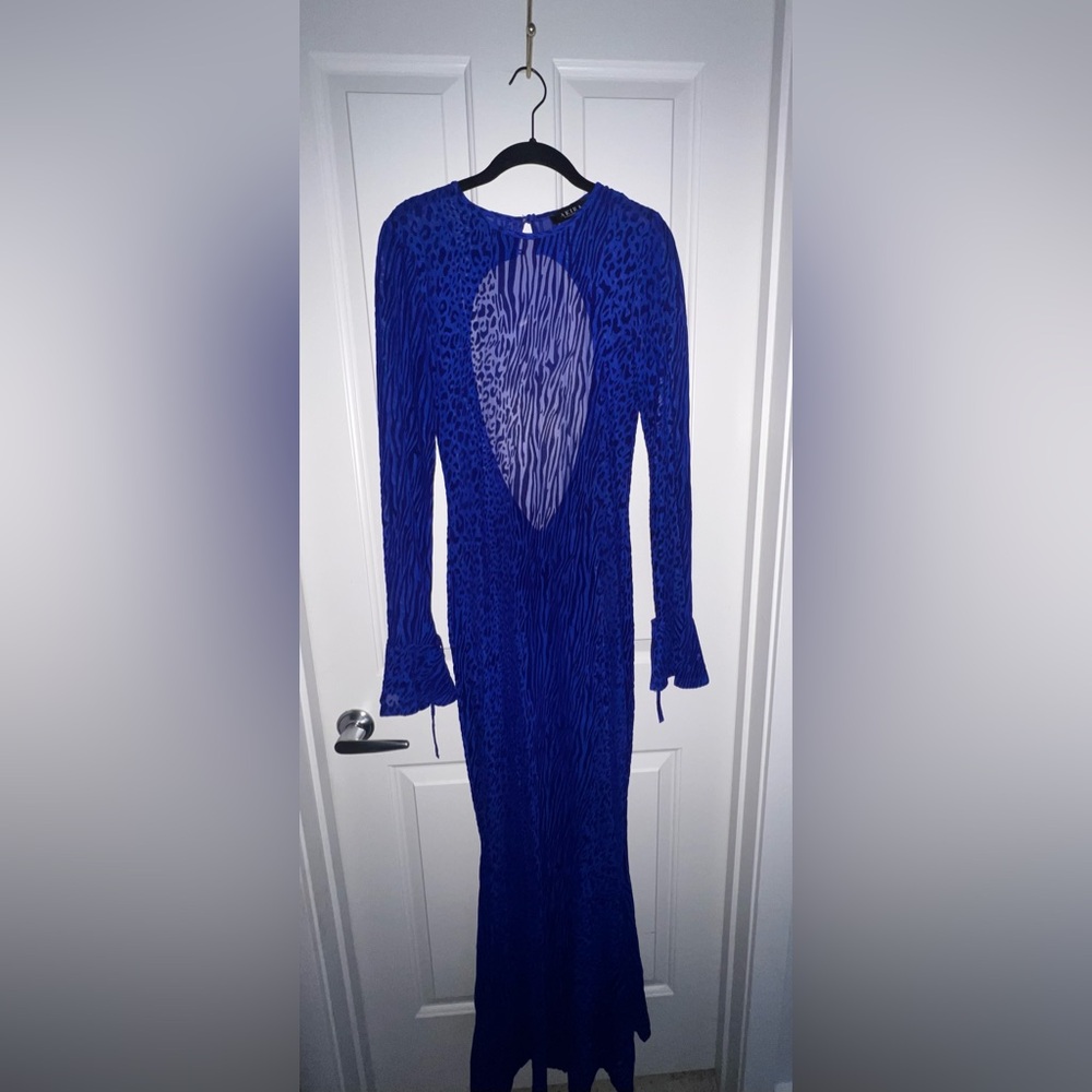 AKIRA Royal Blue Long Sleeve Dress